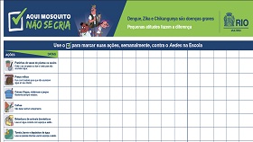 Cartaz com checklist contra o <em>Aedes</em>