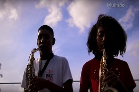 Margit e os irmãos Lucas e Jossana